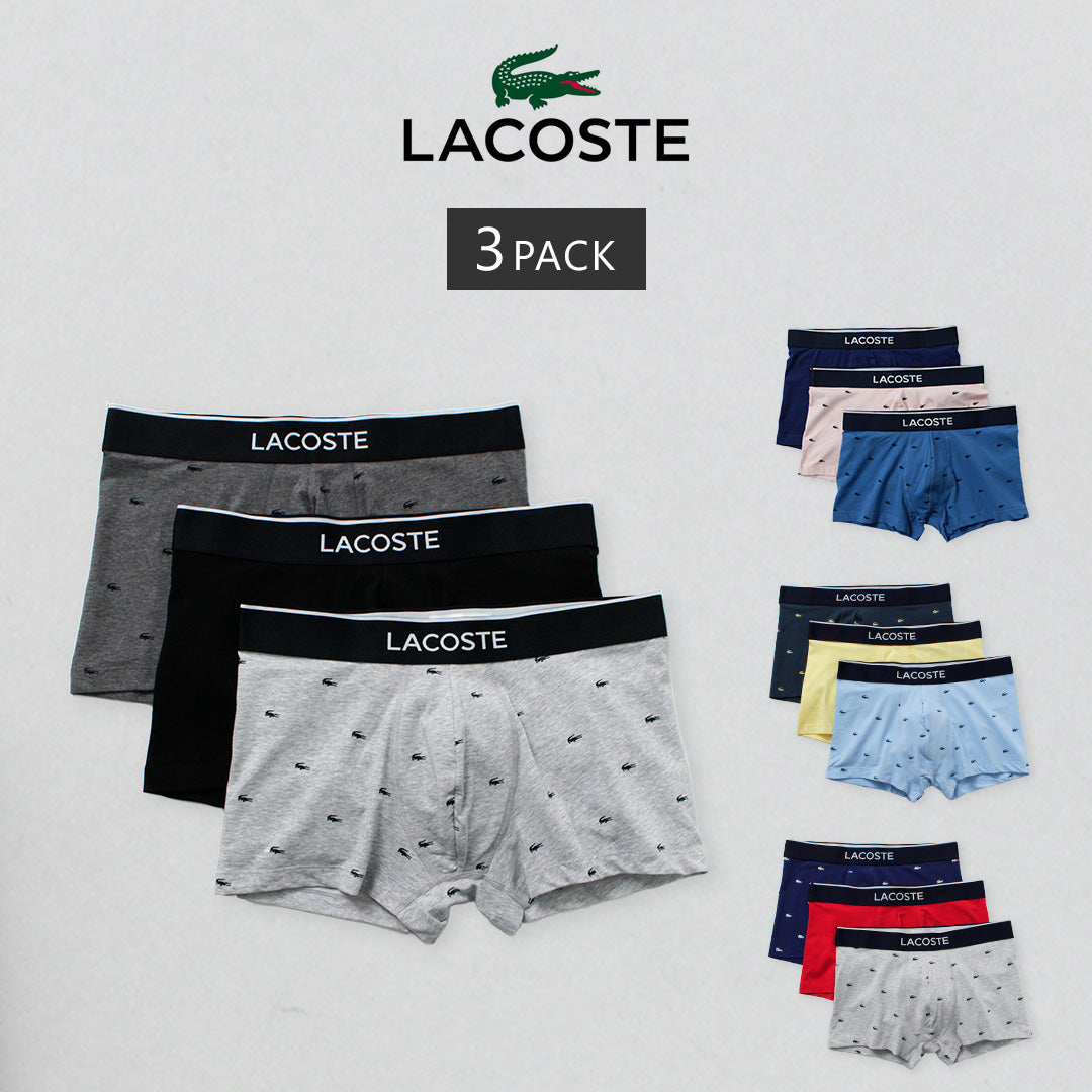 LACOSTE / 小號鱷魚紋 3 件裝平角短褲