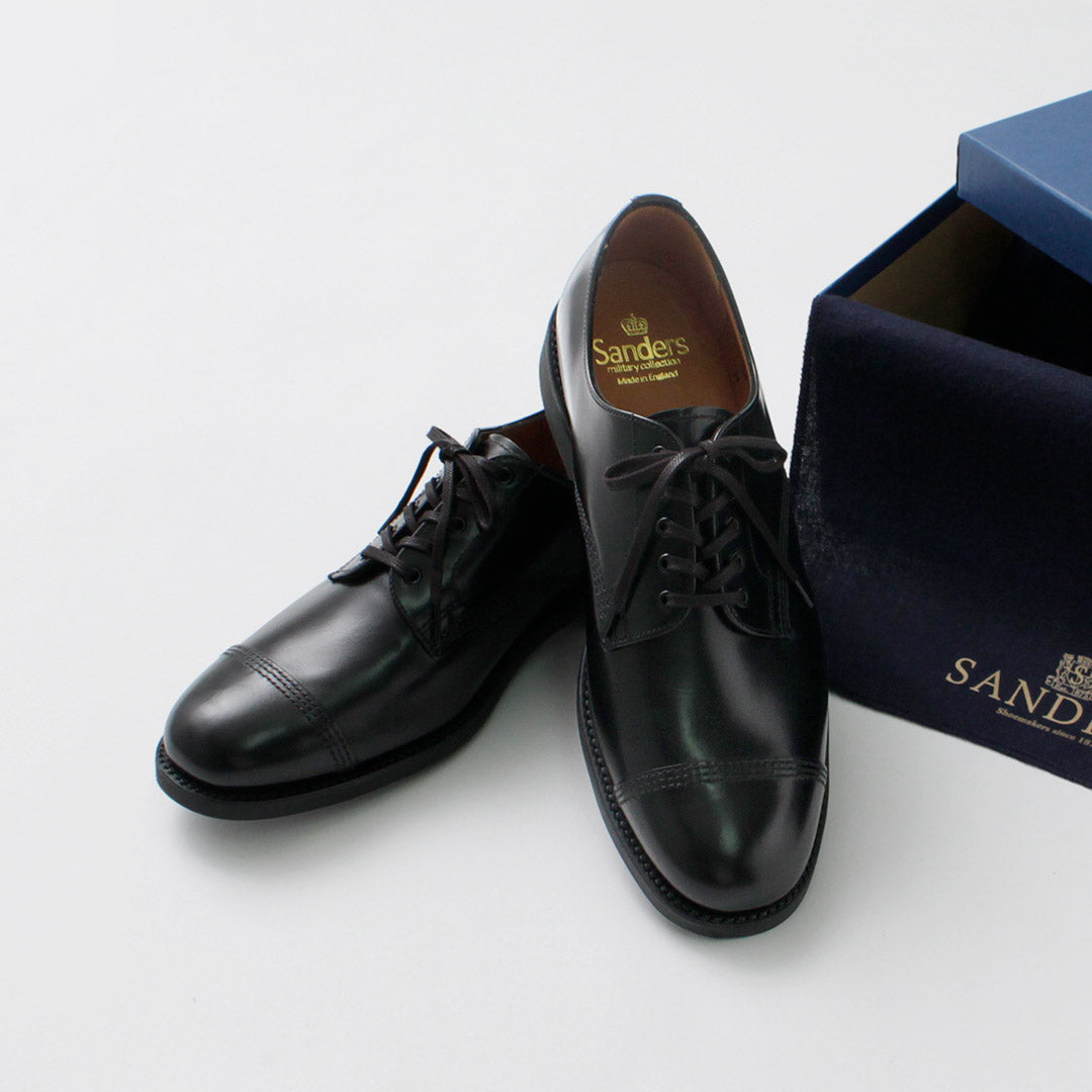 SANDERS / 1128BC Zapatos Derby militares de piel lisa