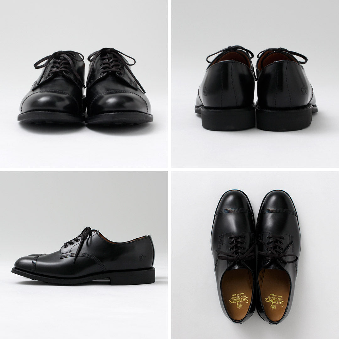 SANDERS / 1128BC Zapatos Derby militares de piel lisa