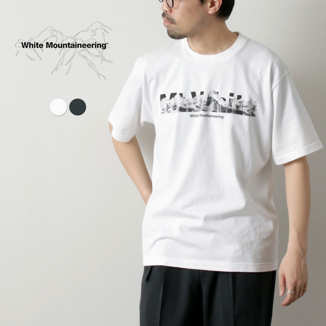 白色 MOUNTAINEERING / 山地徽標 T 卹