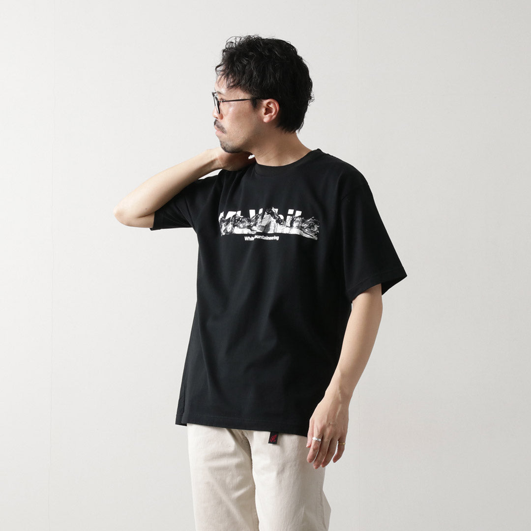 白色 MOUNTAINEERING / 山地徽標 T 卹