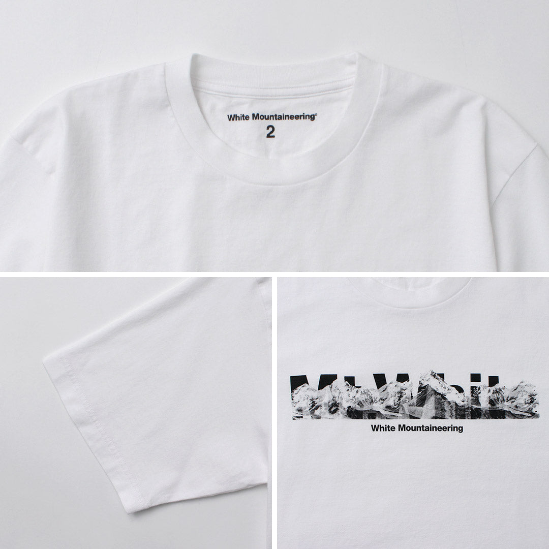 白色 MOUNTAINEERING / 山地徽標 T 卹