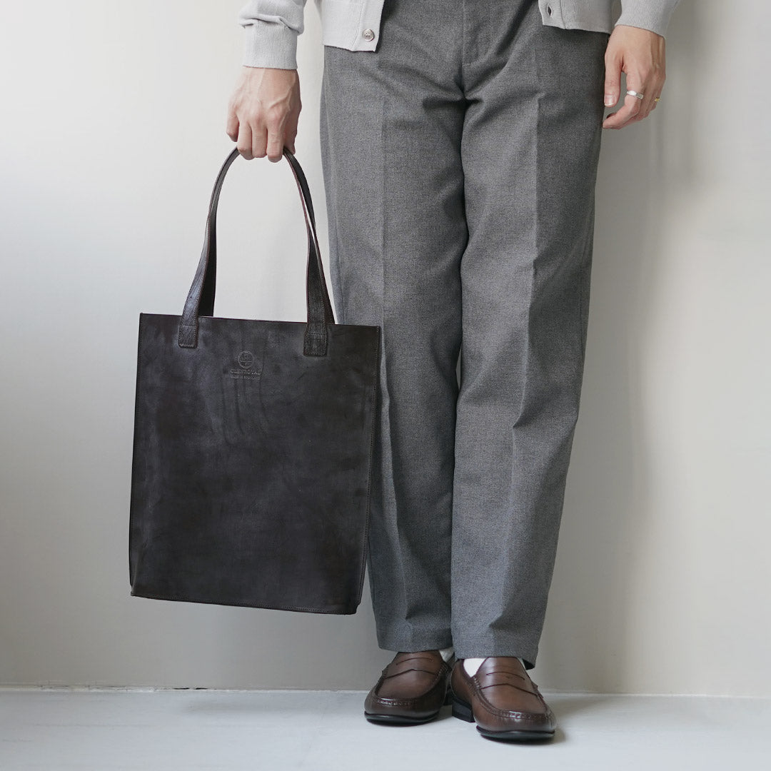 GLENROYAL / Bolso tote de cuero con brida alto