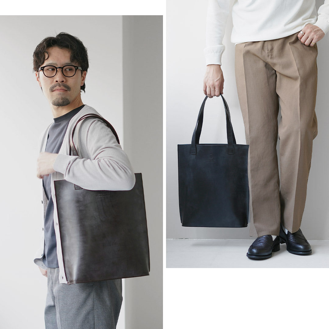 GLENROYAL / Bolso tote de cuero con brida alto