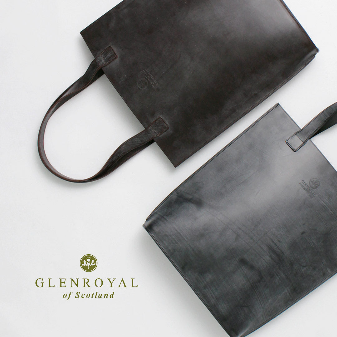 GLENROYAL / Bolso tote de cuero con brida alto
