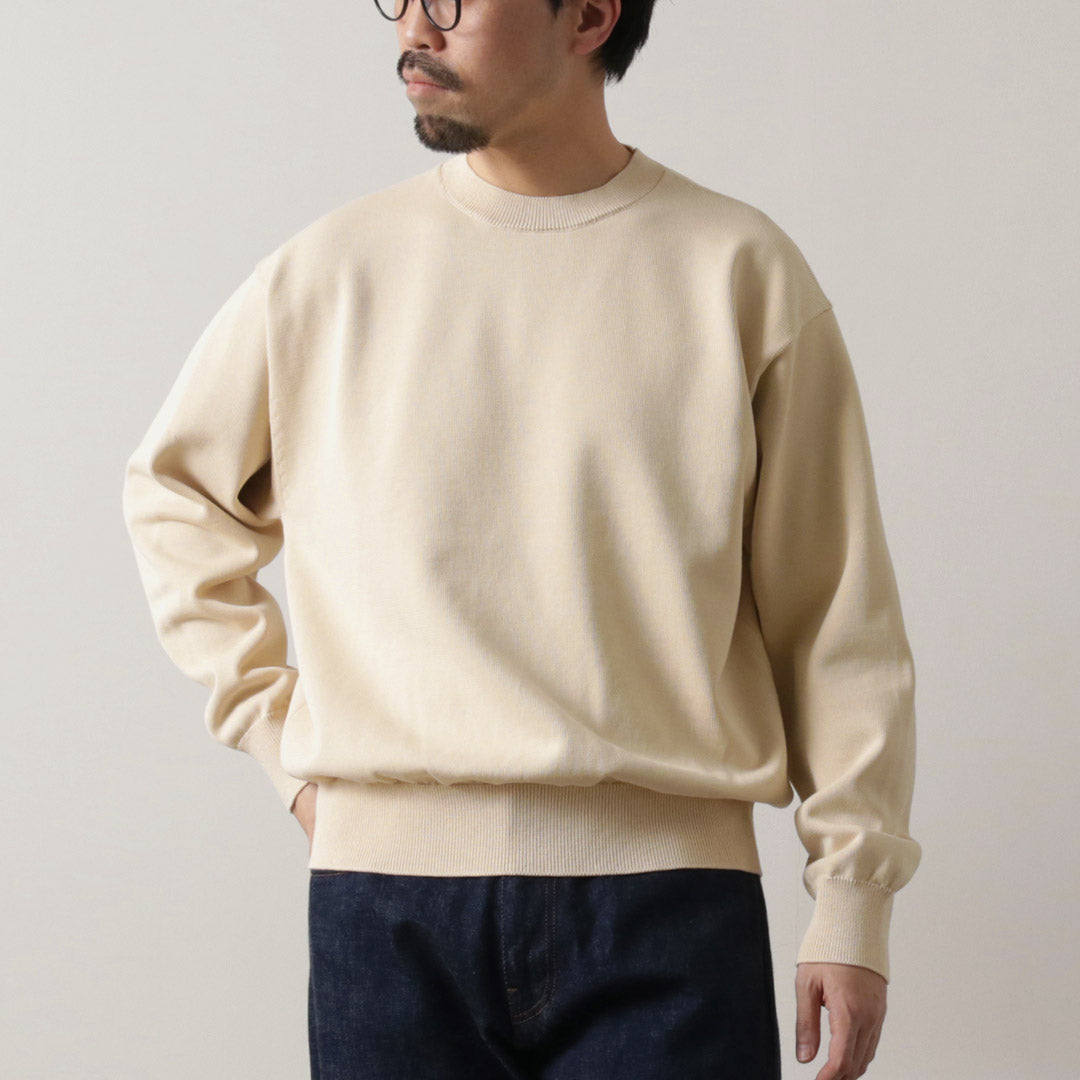 YONETOMI NEW BASIC / Rigid Sea Island Cotton Knit Pullover