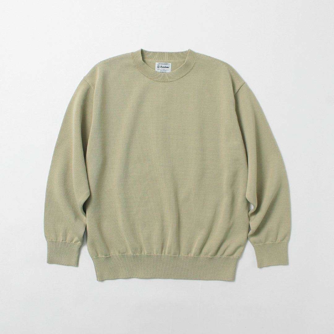 YONETOMI NEW BASIC / Rigid Sea Island Cotton Knit Pullover