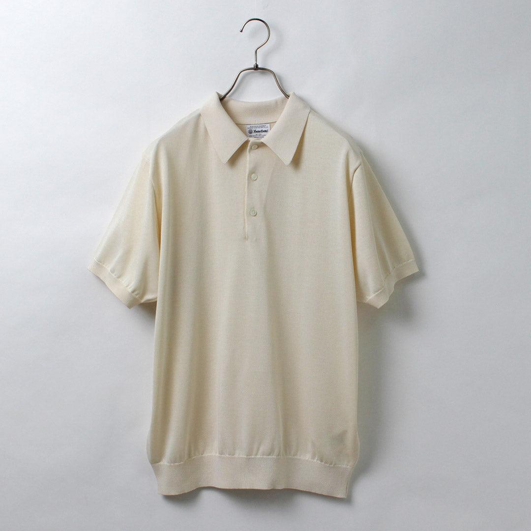 YONETOMI NEW BASIC / Silk Knit Polo Shirt