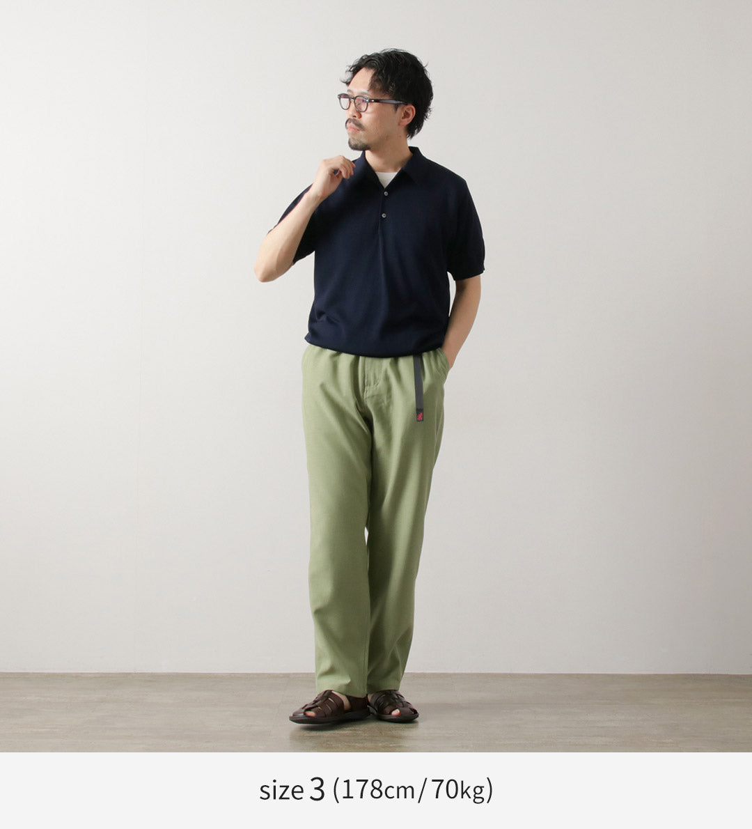 YONETOMI NEW BASIC / Silk Knit Polo Shirt