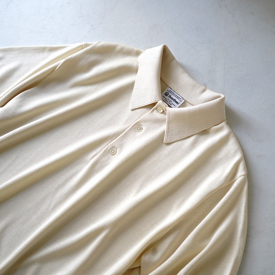 YONETOMI NEW BASIC / Silk Knit Polo Shirt