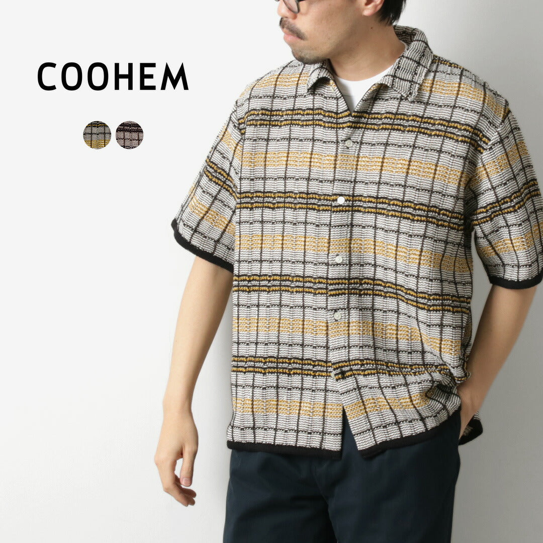 Camisa de punto de tweed a cuadros COOHEM / SUKASHI