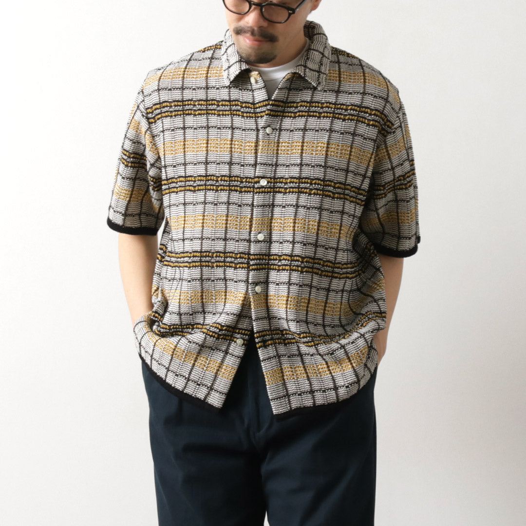 Camisa de punto de tweed a cuadros COOHEM / SUKASHI