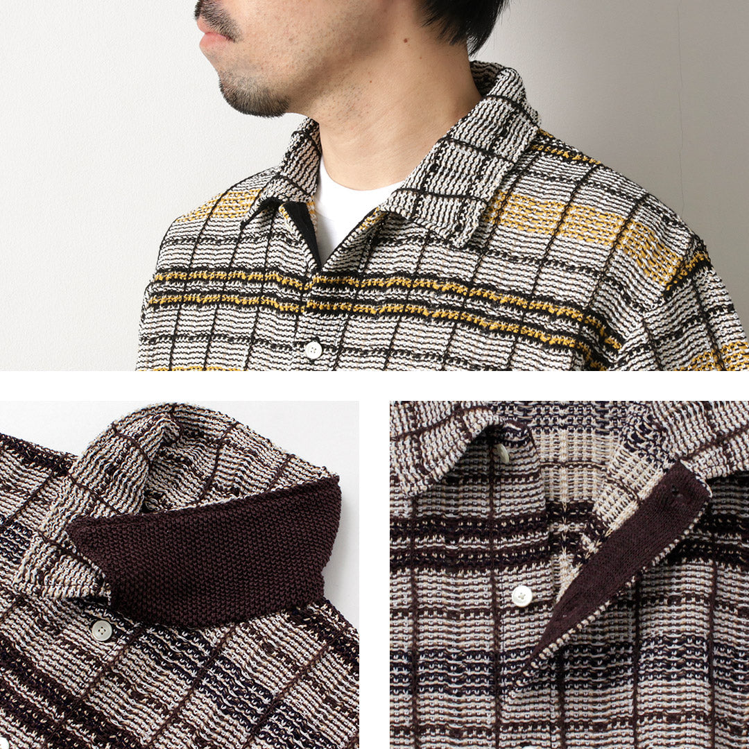 Camisa de punto de tweed a cuadros COOHEM / SUKASHI