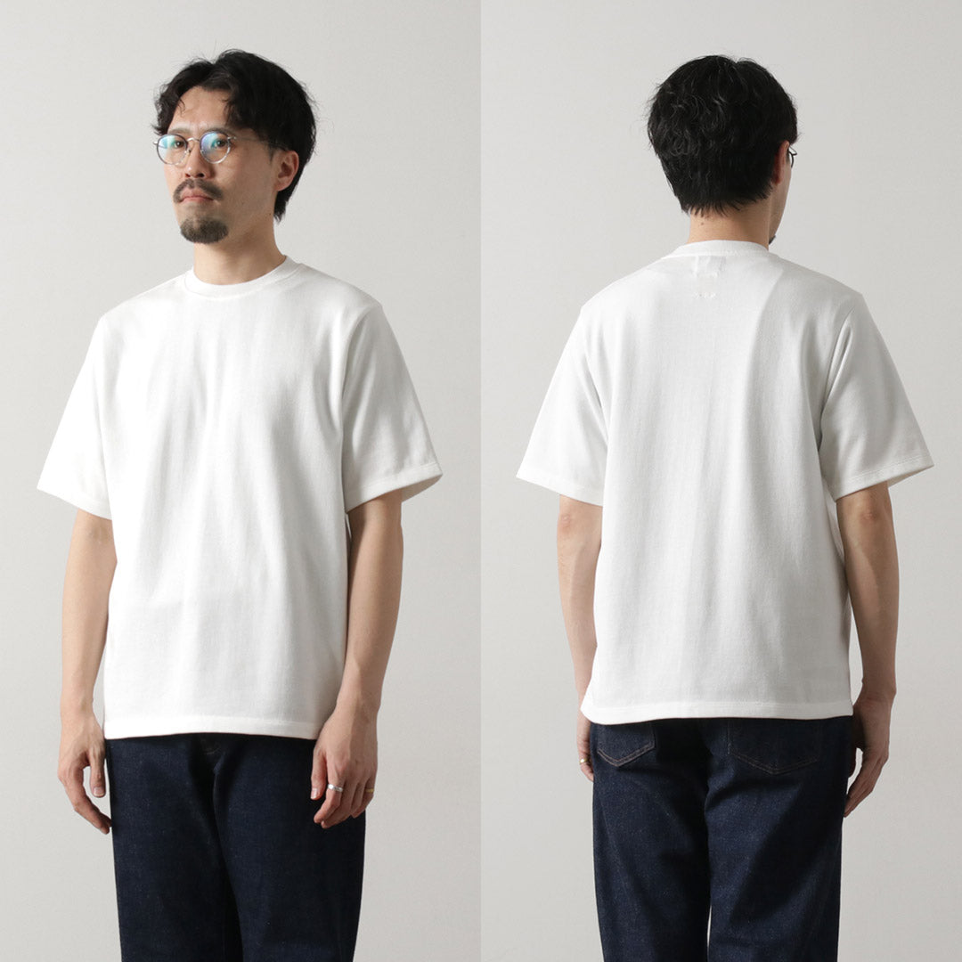YONETOMI NEW BASIC / 硬質海島棉橫向圓體針織T卹