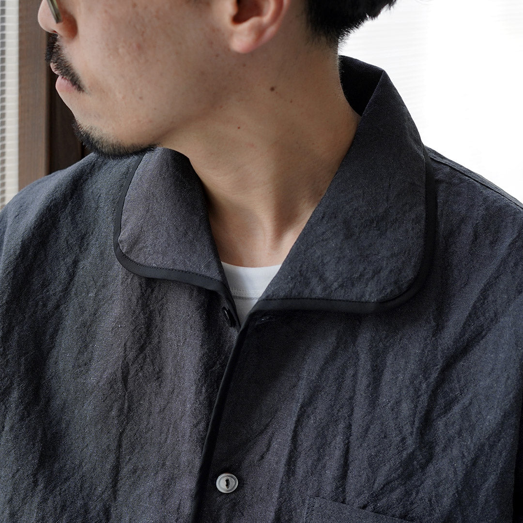 FUJITO / Chemise de pyjama tropicale en laine et lin
