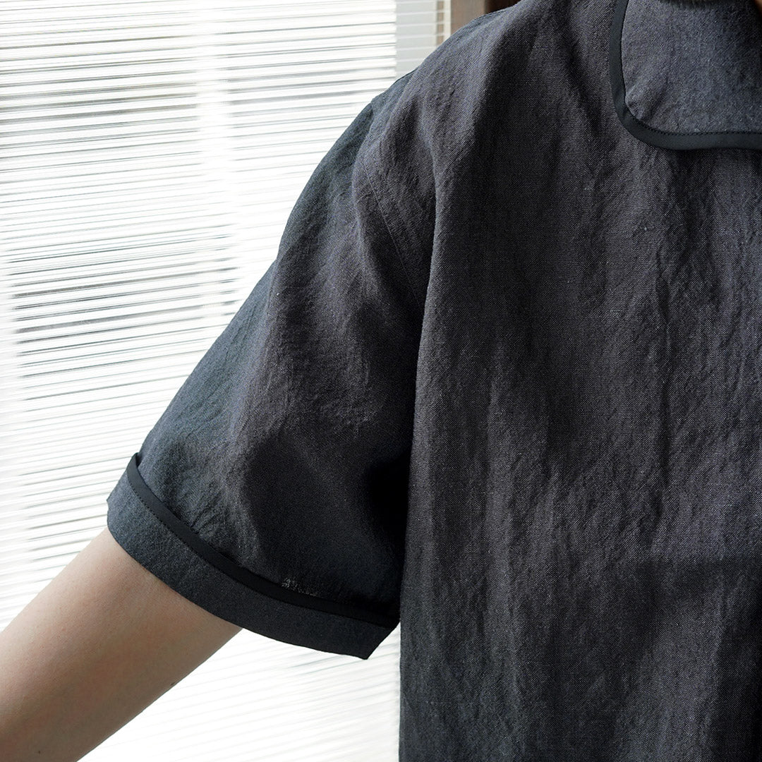 FUJITO / Chemise de pyjama tropicale en laine et lin