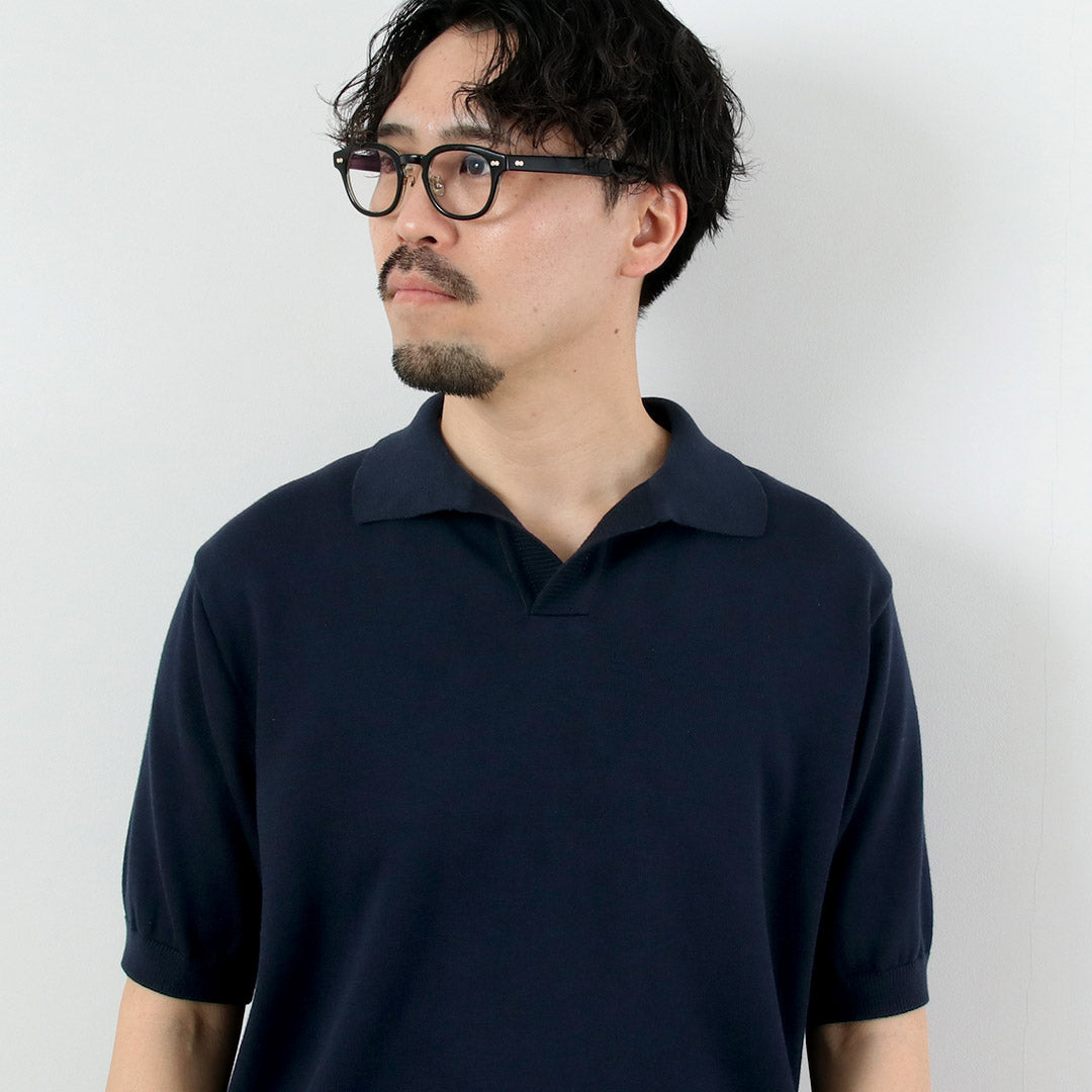 FUJITO / 코튼 실크 스키퍼 폴로