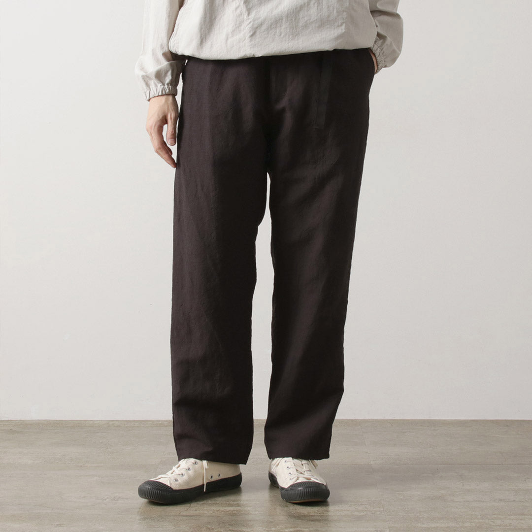 FUJITO / Linen Wool Tropical N.O.U.N Beltless Pants