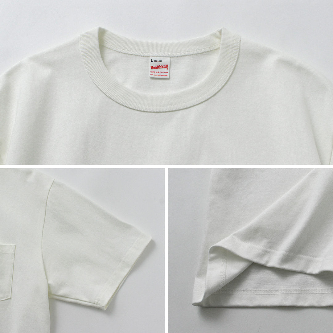 HEALTHKNIT / 最大重量 9 盎司圆领短袖口袋 T 恤