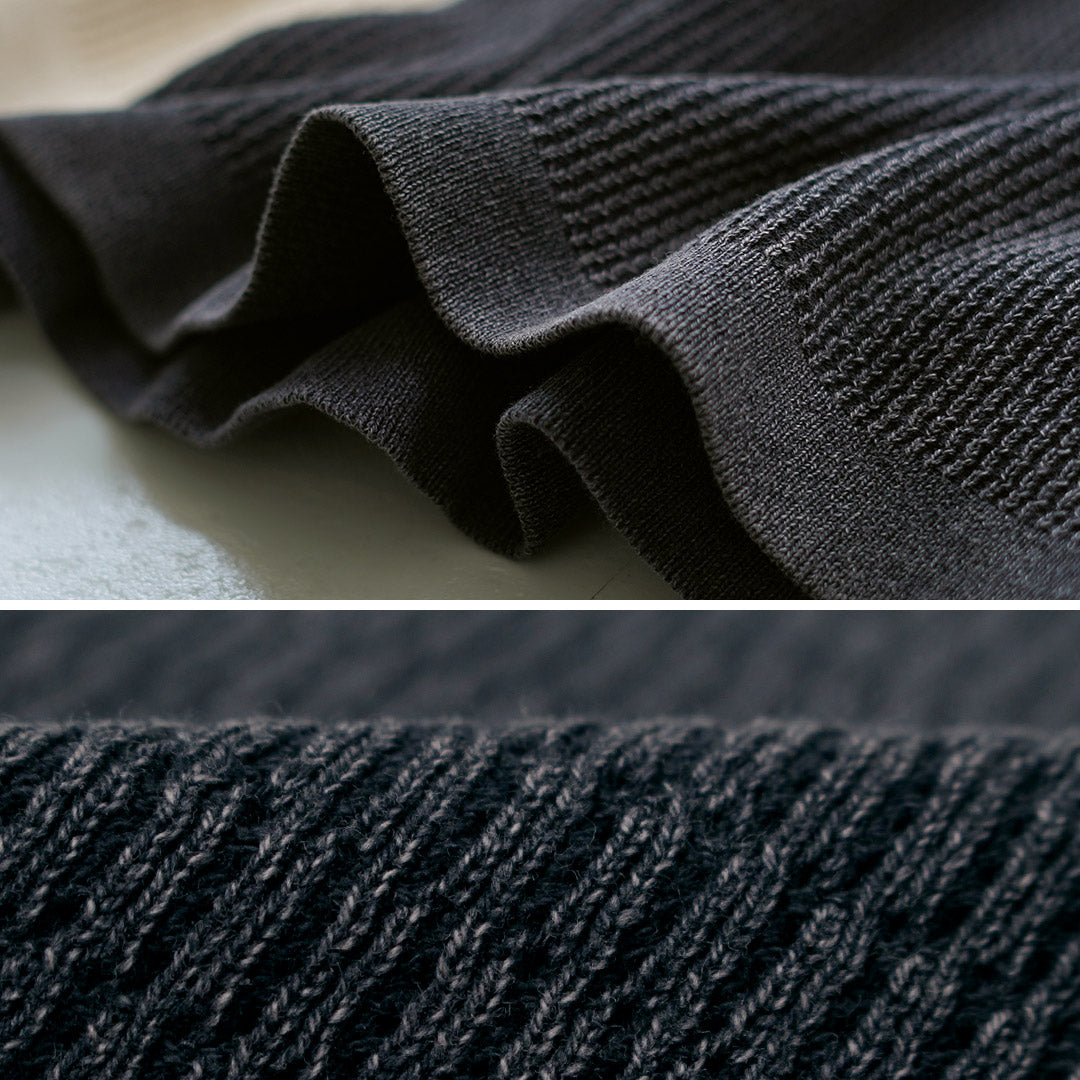 HEALTHKNIT / T-shirt en tricot à manches courtes et col Henry