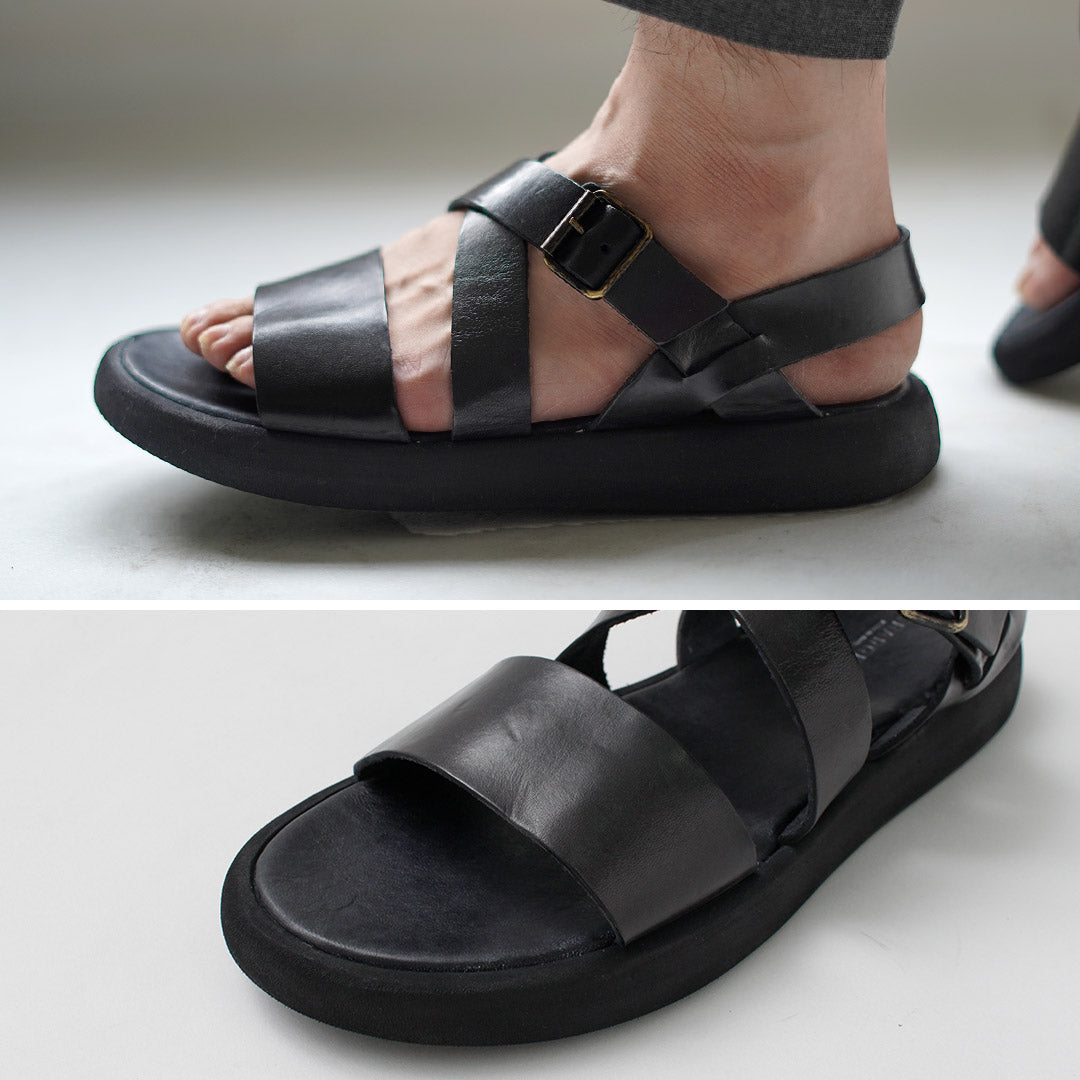 BRADOR / Sandales en cuir à brides croisées pour hommes