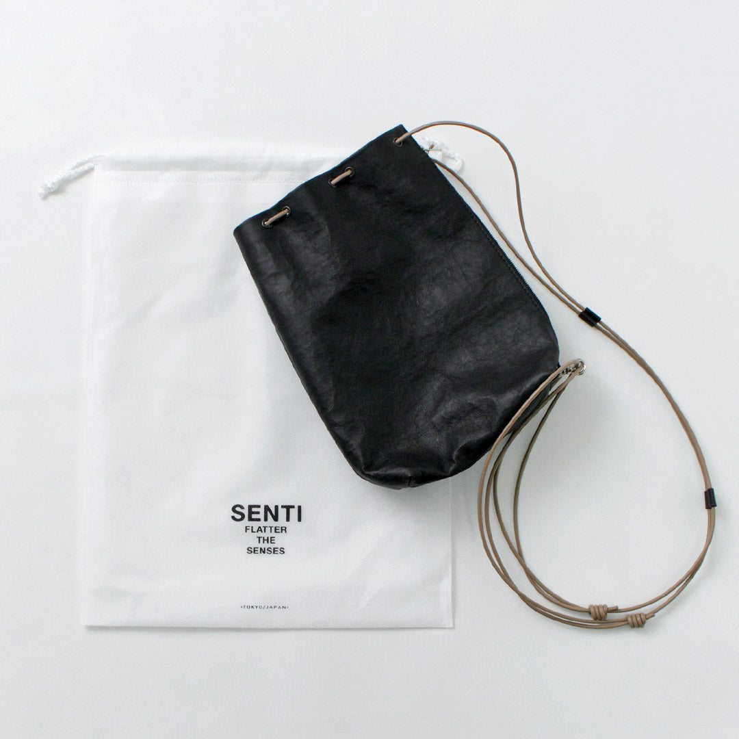 SENTI / Dyneema 皮革抽繩包 L
