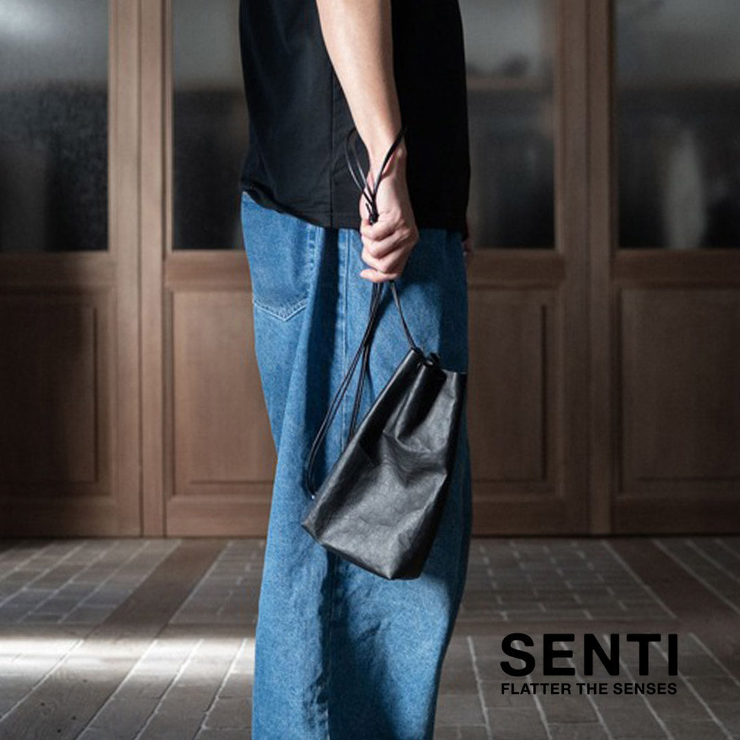 SENTI / Dyneema 皮革抽繩包 L