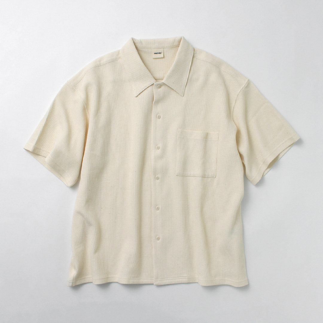 UNDYED / 무염색 오가닉 코튼 와플 반팔 셔츠