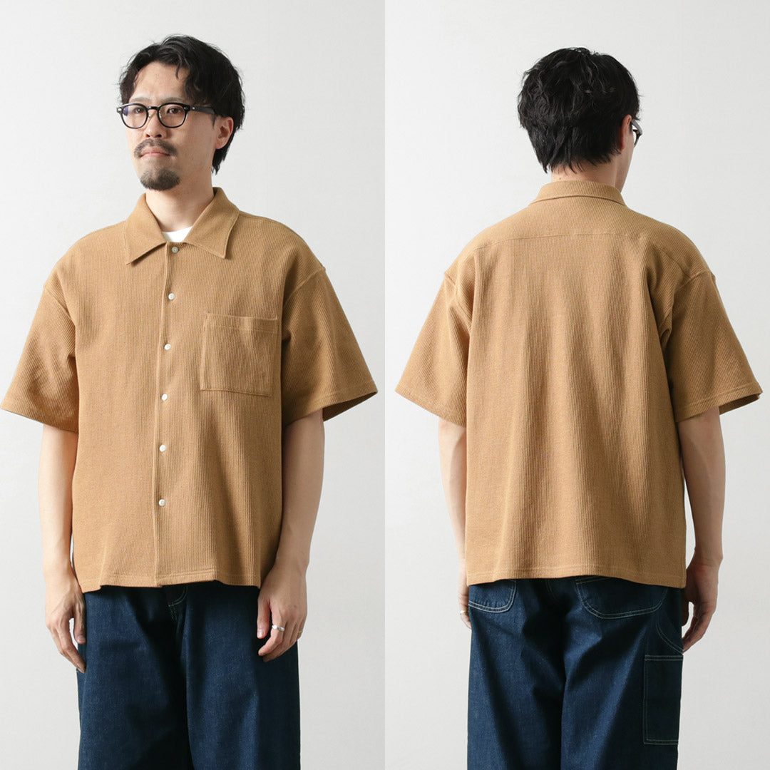 UNDYED / 무염색 오가닉 코튼 와플 반팔 셔츠