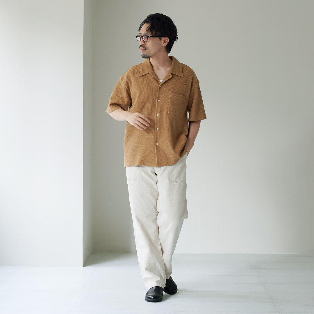 UNDYED / 무염색 오가닉 코튼 와플 반팔 셔츠