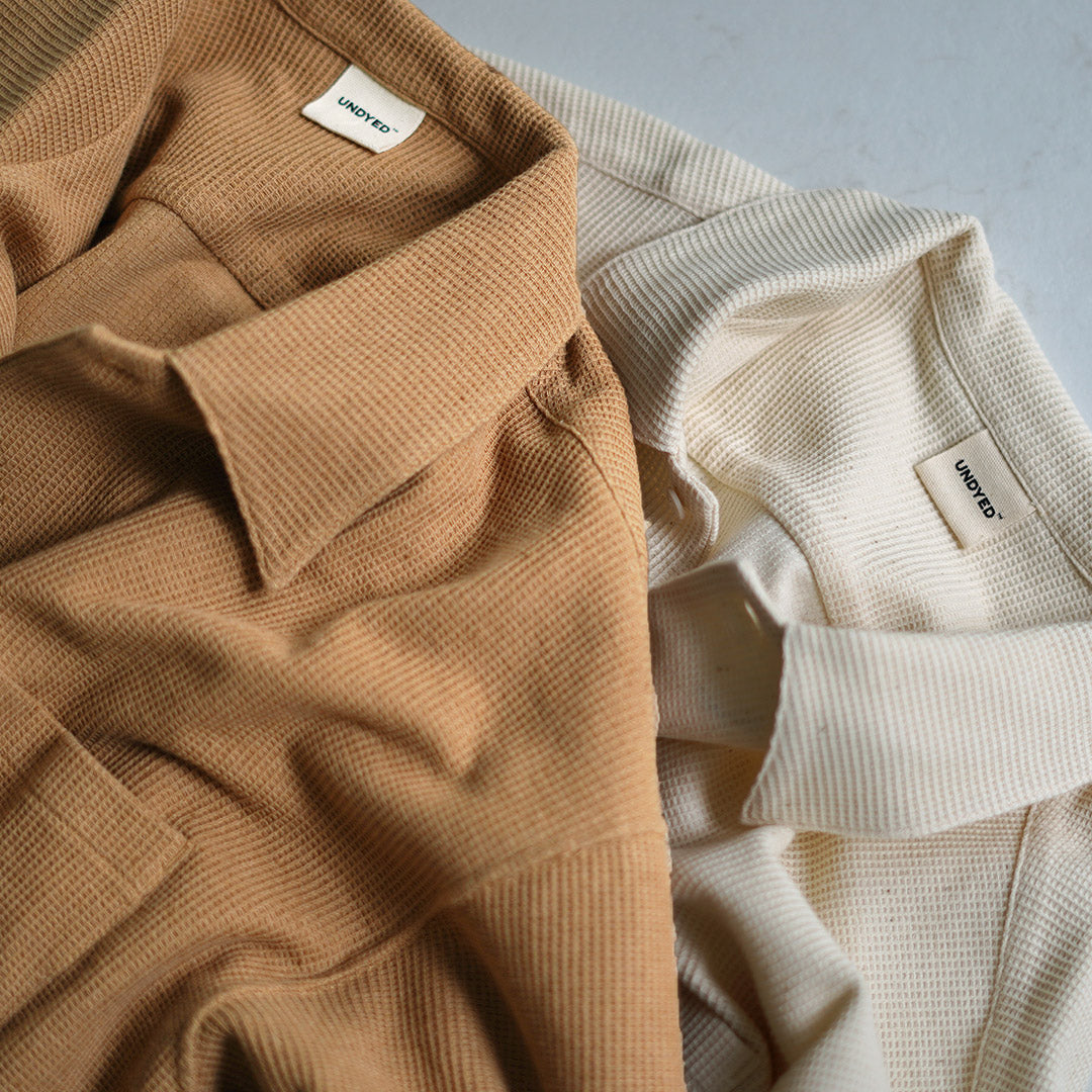UNDYED / 무염색 오가닉 코튼 와플 반팔 셔츠