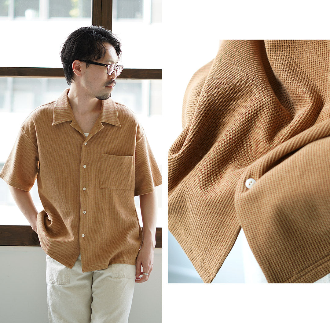 UNDYED / 무염색 오가닉 코튼 와플 반팔 셔츠