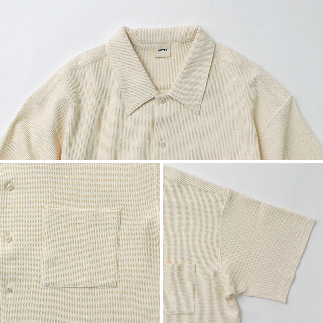 UNDYED / 무염색 오가닉 코튼 와플 반팔 셔츠