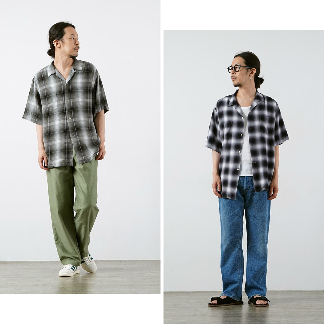 TOWNCRAFT / 60 年代漸變人造絲環領襯衫