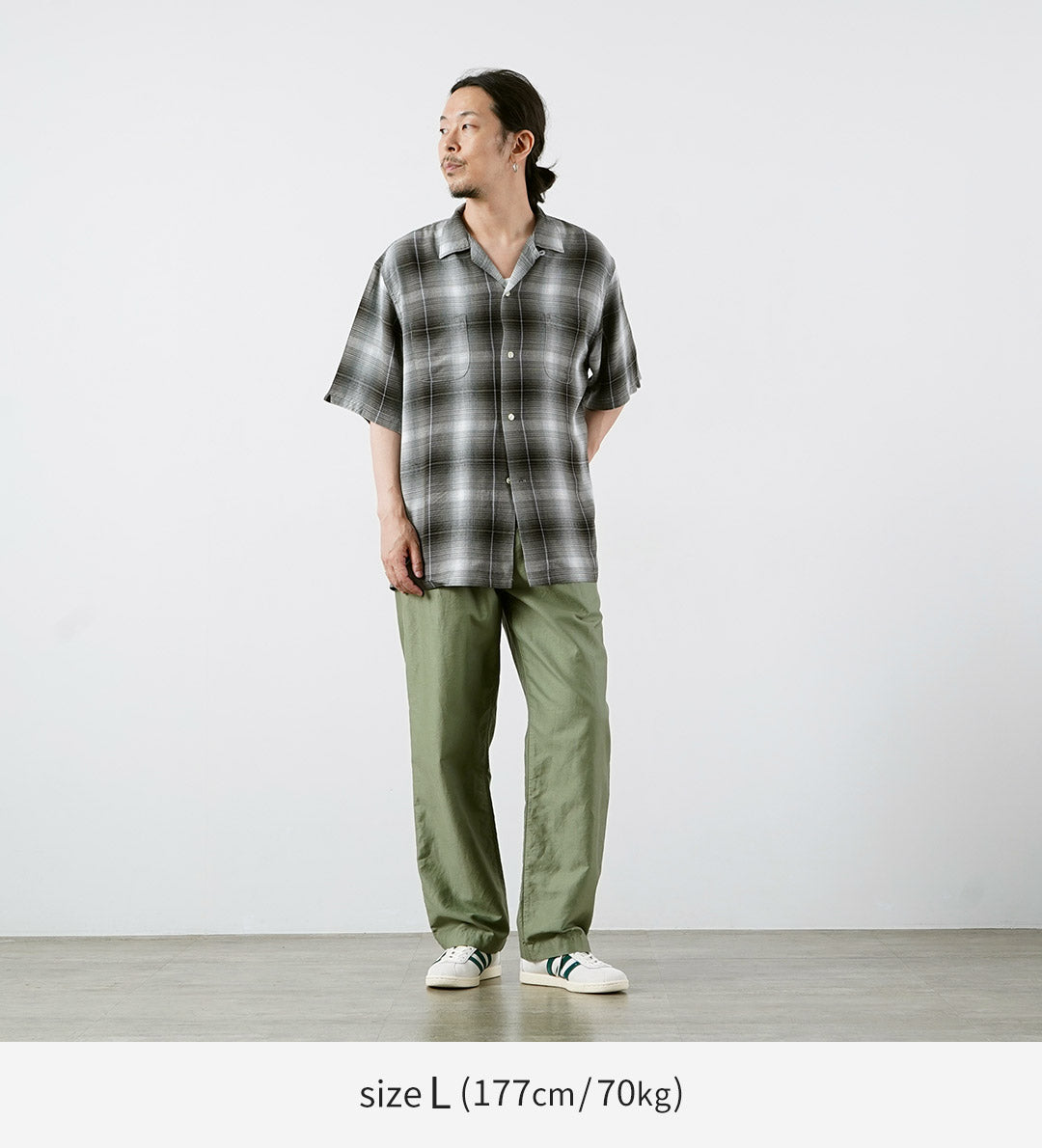 TOWNCRAFT / 60 年代漸變人造絲環領襯衫