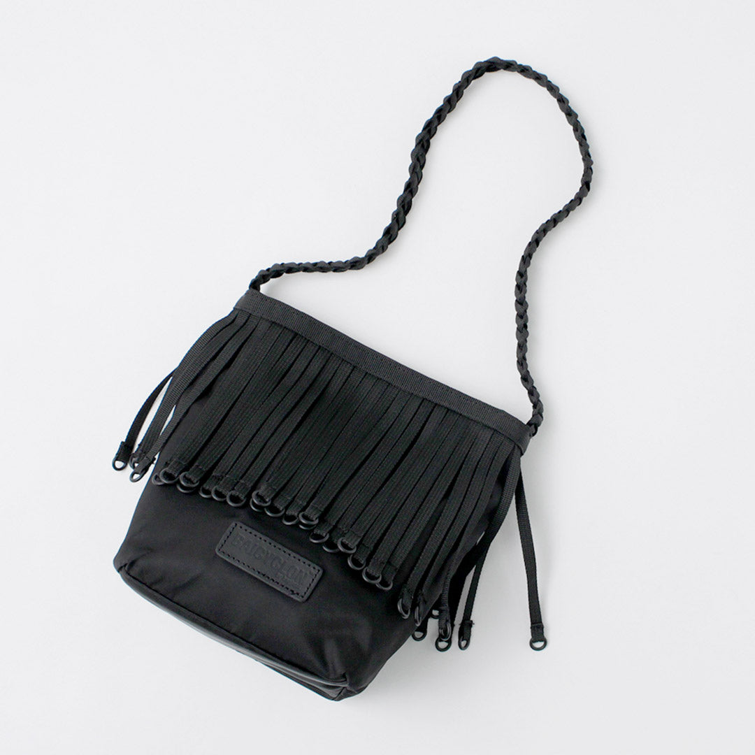 BAICYCLON de bagjack / BCL-83 Bolso de hombro con flecos y cinta (pequeño)