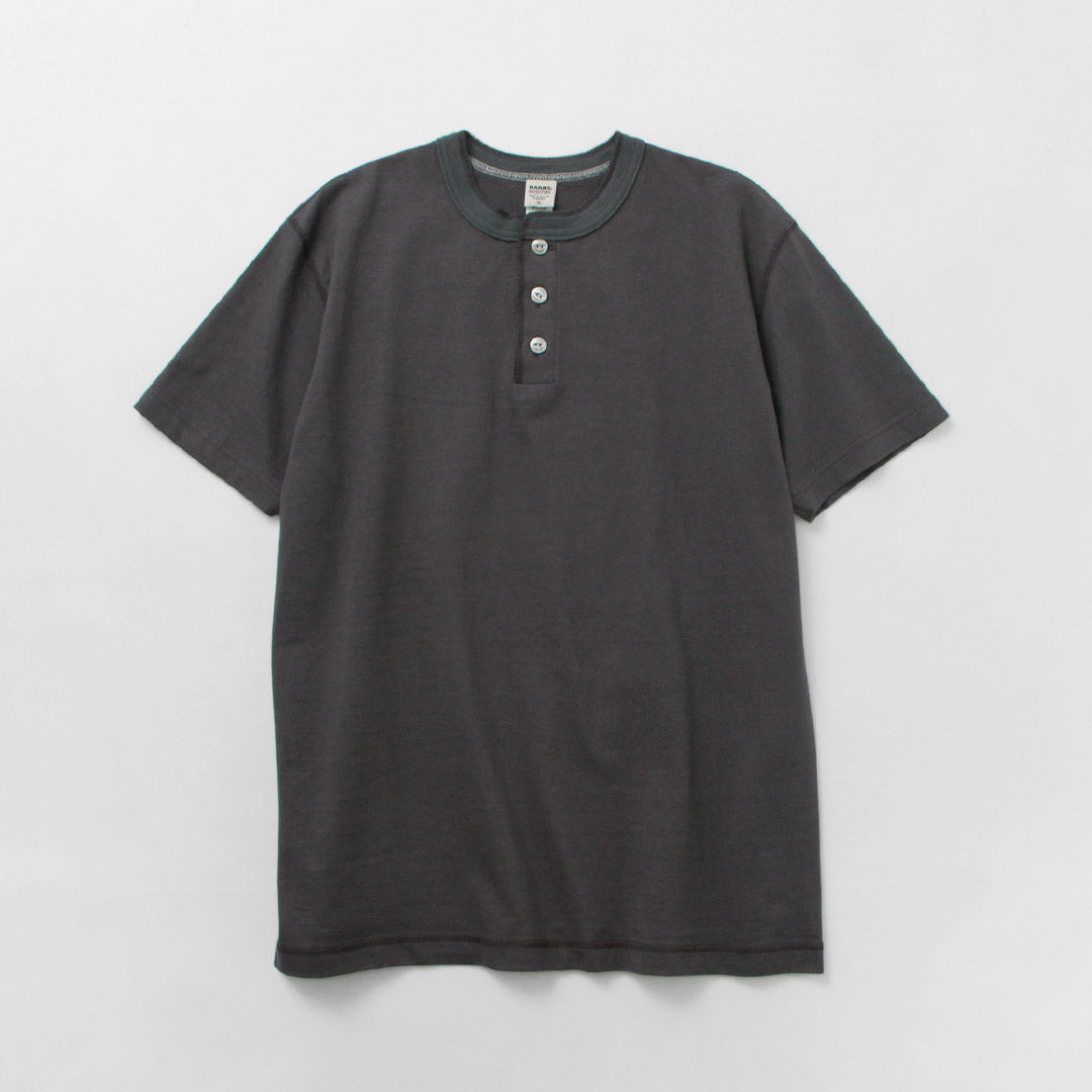 BARNS / Cozun Camiseta de manga corta con cuello Henry SP Buttonworks