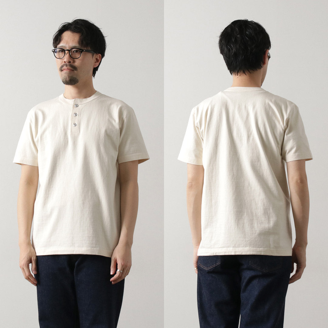 BARNS / Cozun Camiseta de manga corta con cuello Henry SP Buttonworks