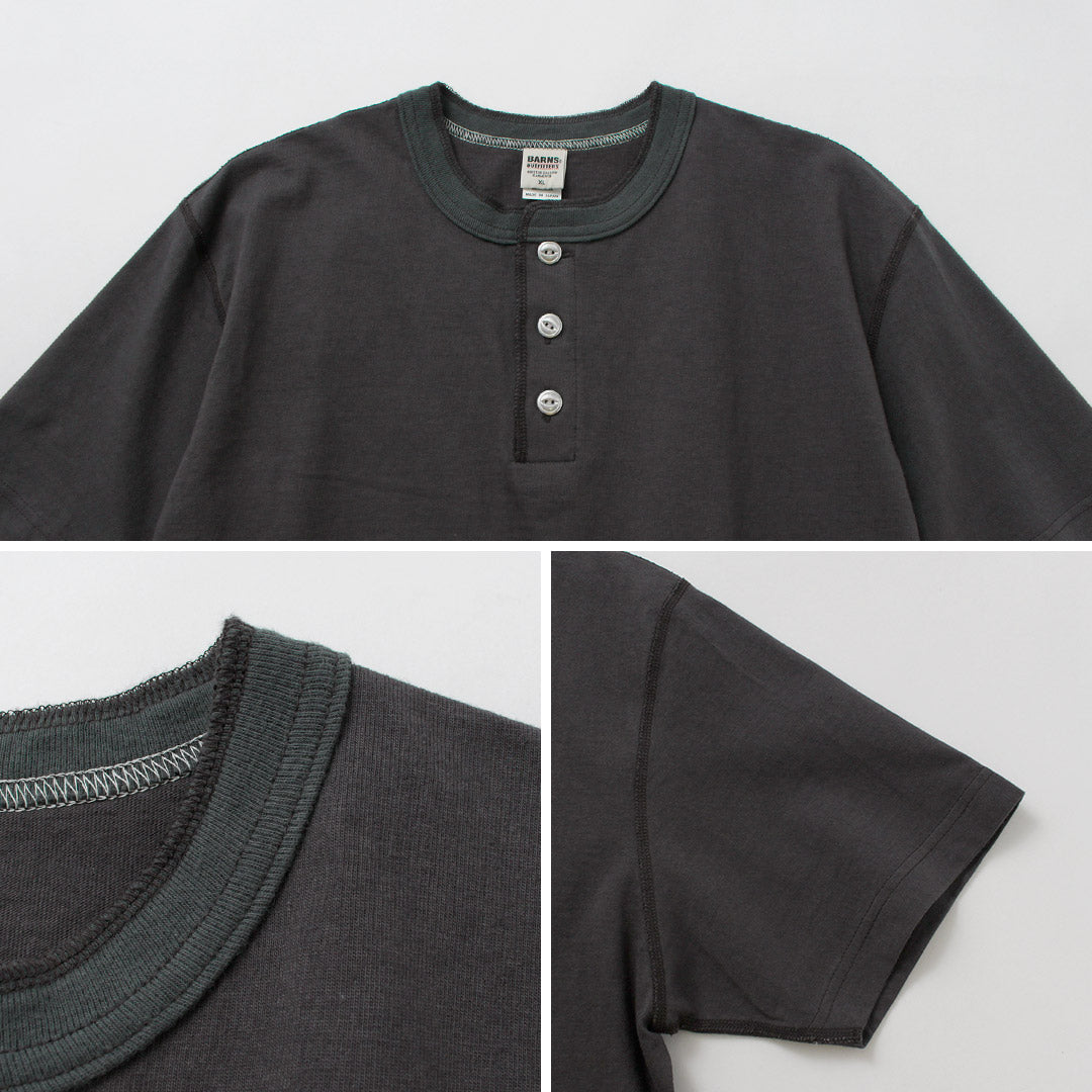 BARNS / Cozun Camiseta de manga corta con cuello Henry SP Buttonworks