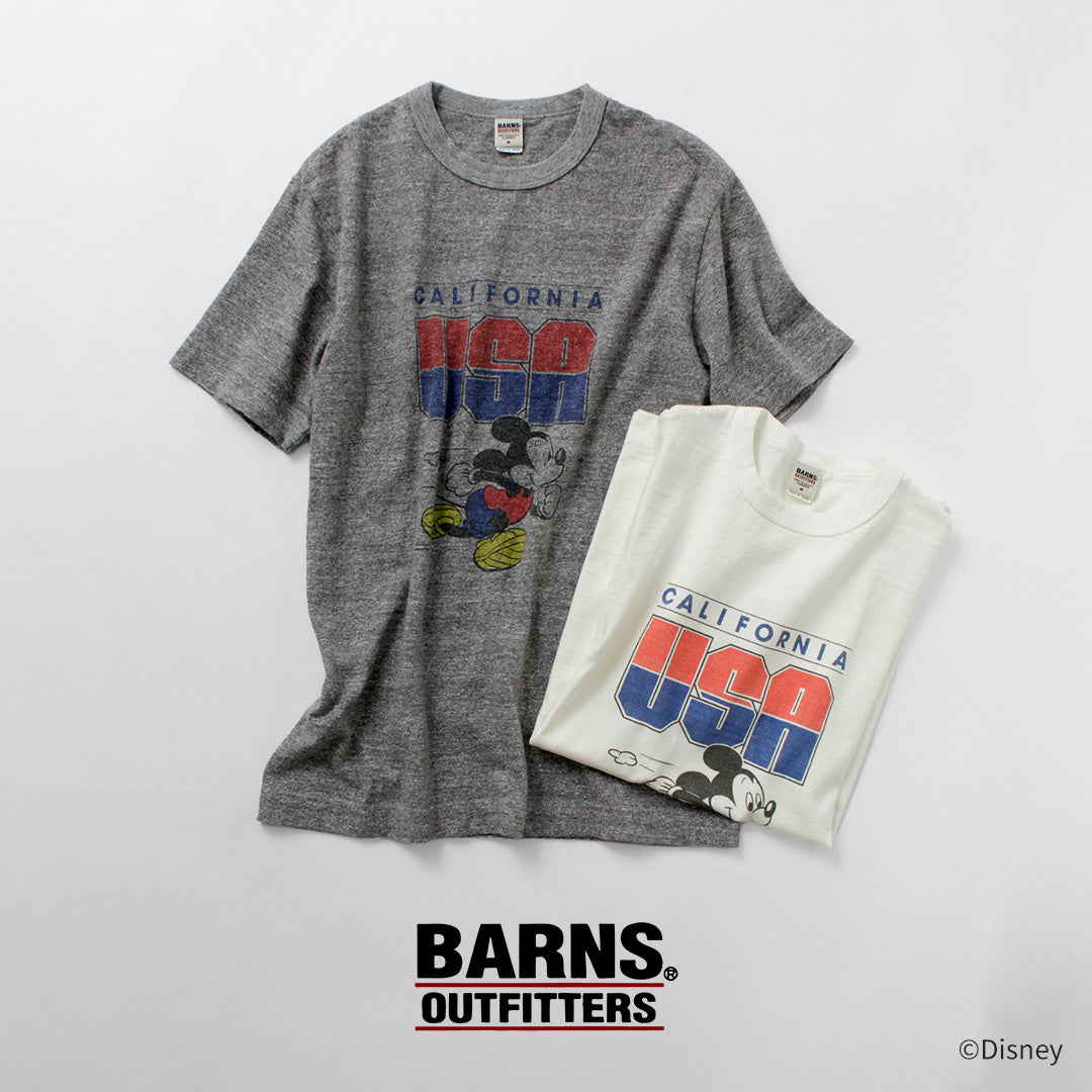 BARNS / Loopwheel 米奇 T 恤美国加利福尼亚州