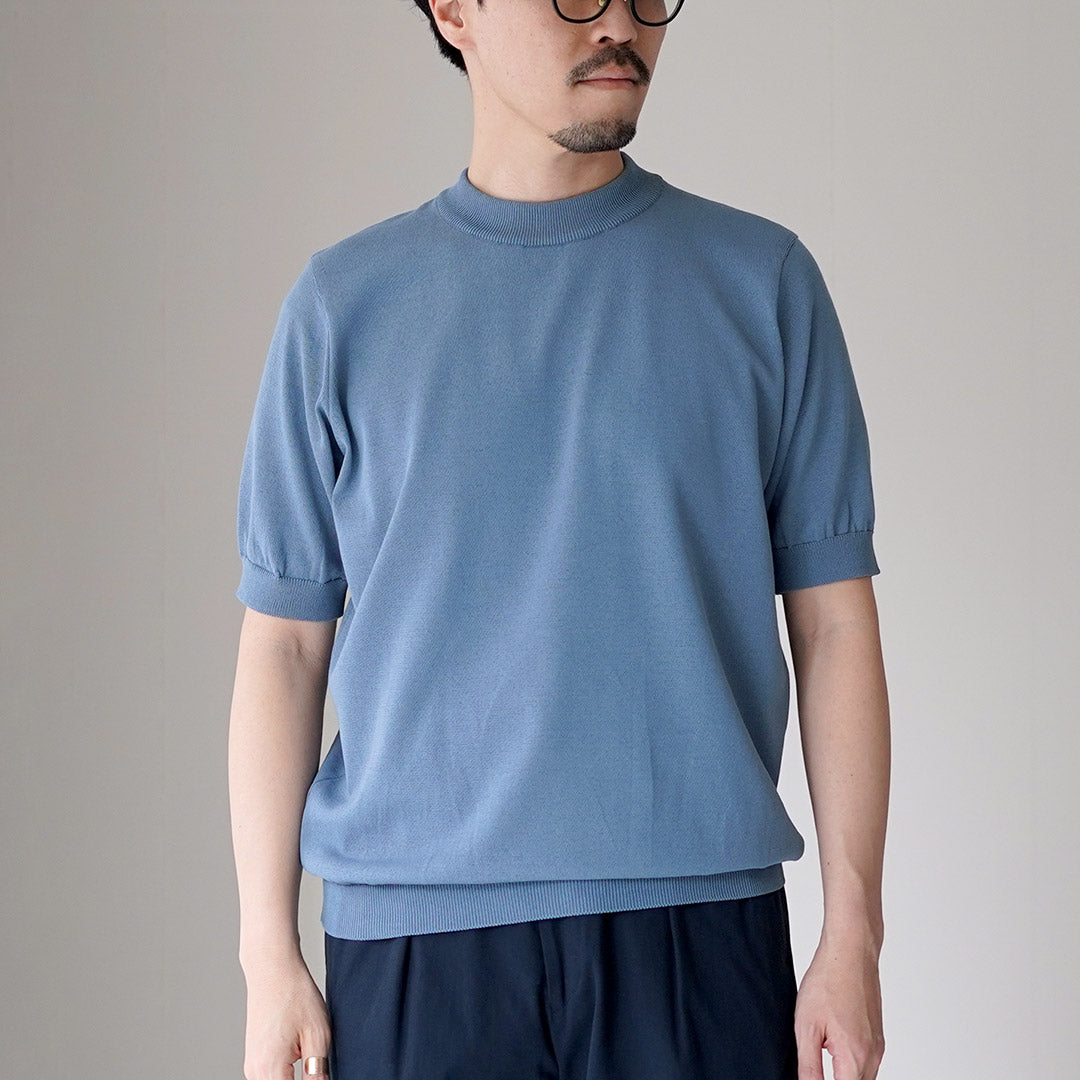RINASCENTE / Hybrid Washable Mock Neck Knit T-Shirt
