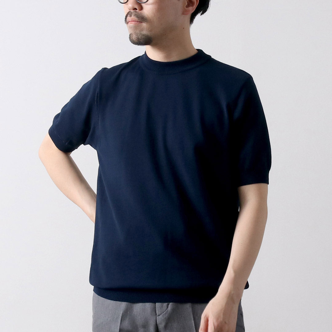 RINASCENTE / Hybrid Washable Mock Neck Knit T-Shirt