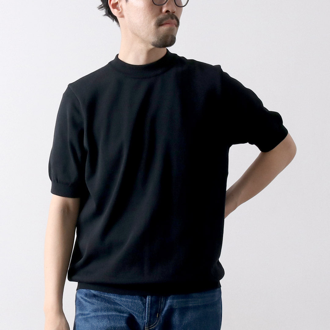 RINASCENTE / Hybrid Washable Mock Neck Knit T-Shirt