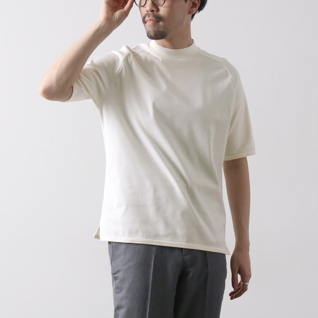 RE MADE IN TOKYO JAPAN / T-shirt à manches mi-longues à col montant intérieur parfait