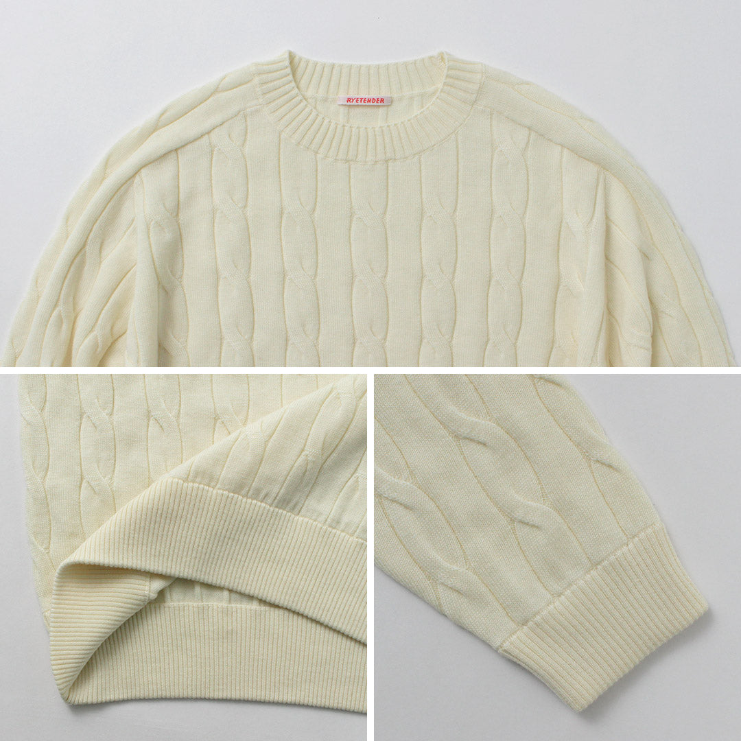 RYE TENDER / Bleecker 絞花毛衣