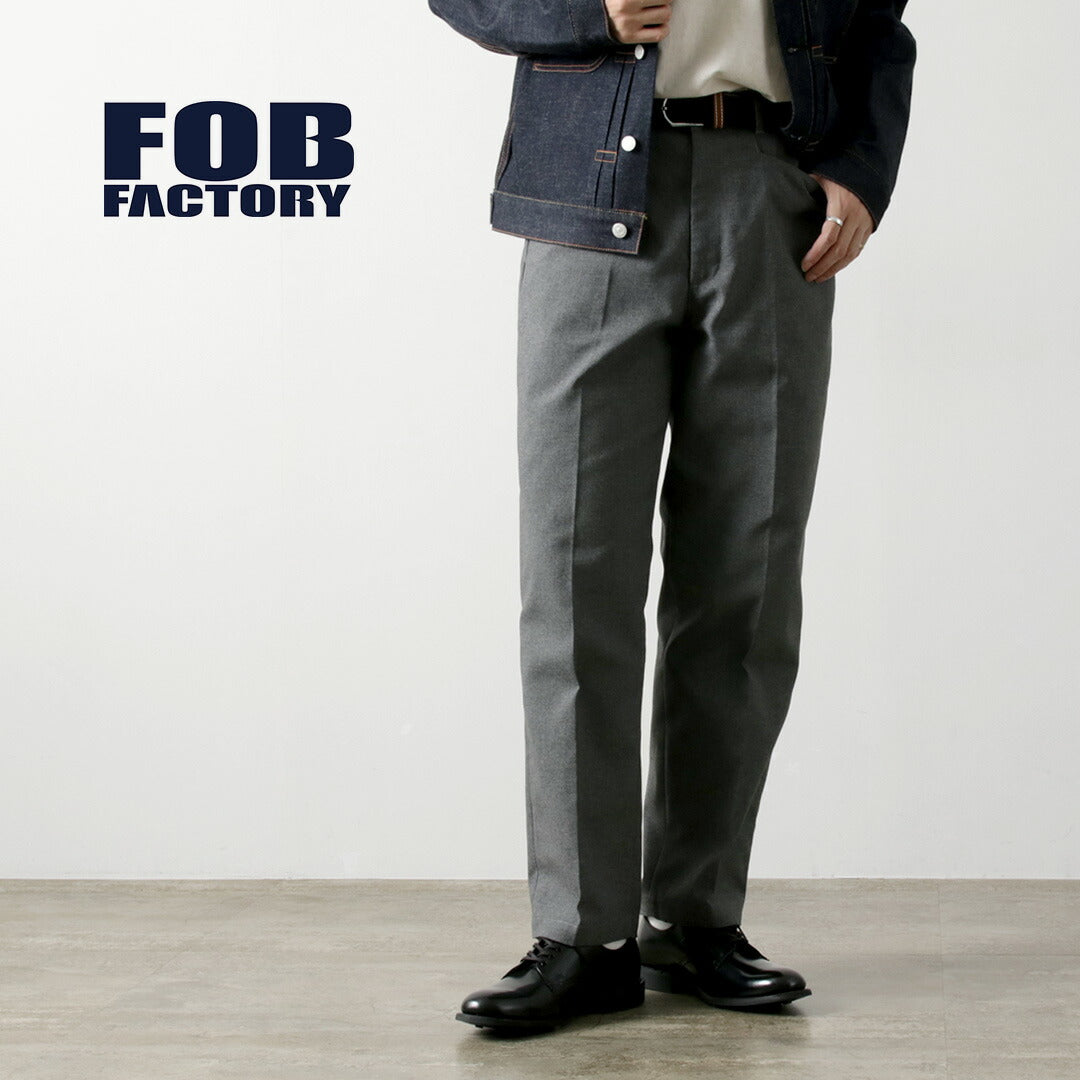 FOB FACTORY / F0538 STA-PREST Pantalón ancho