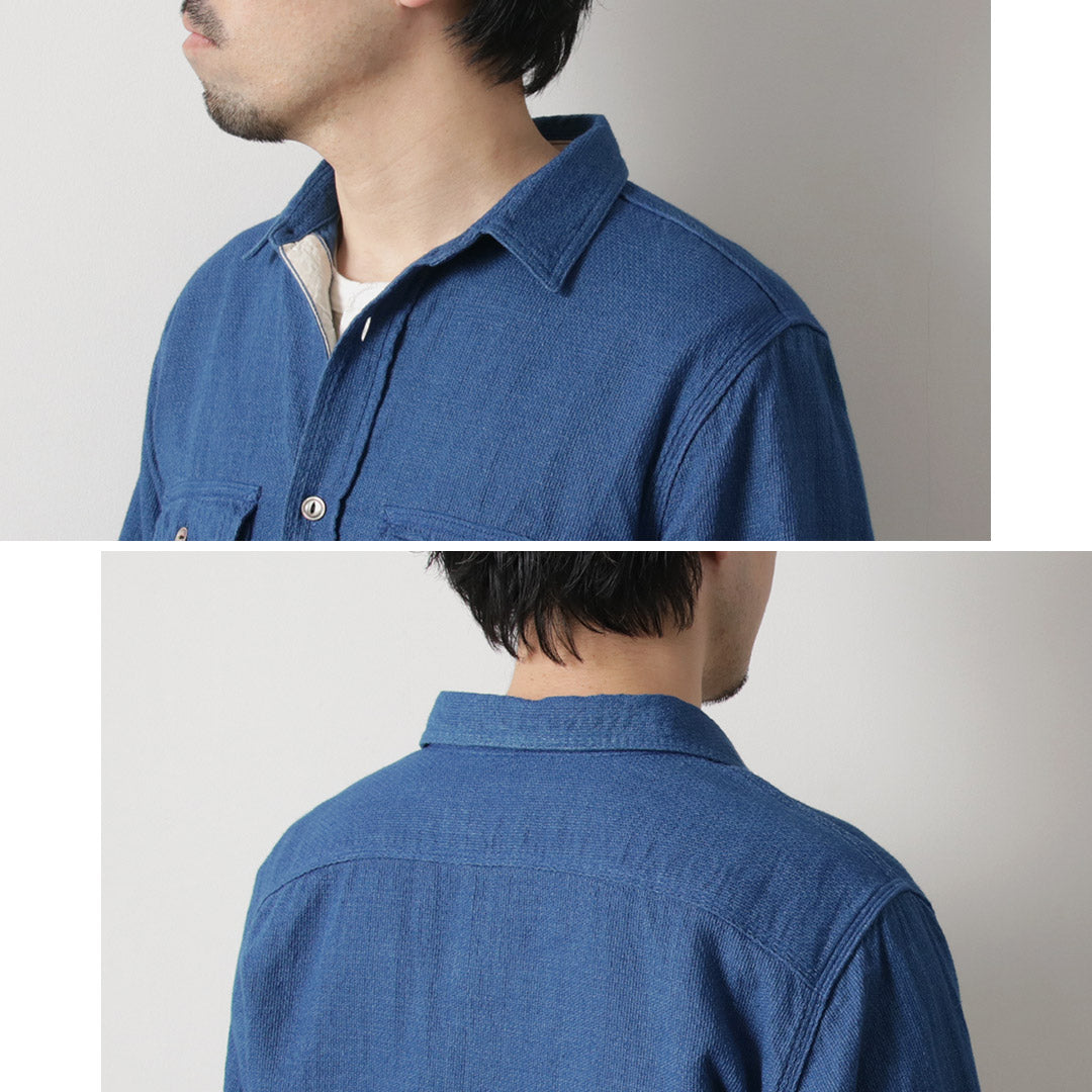 FOB FACTORY / F3507 Camisa de trabajo de gasa índigo