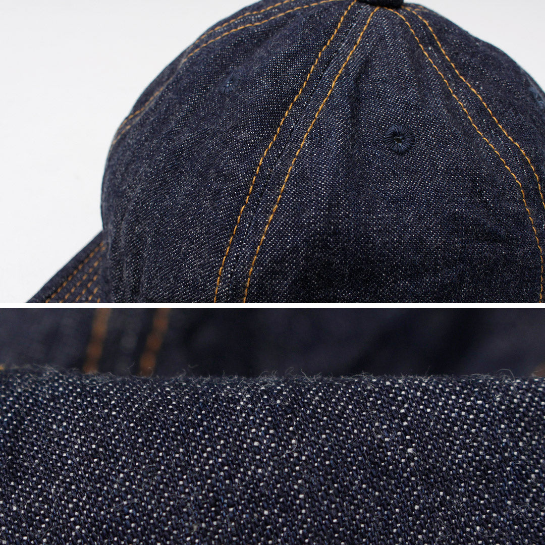 Gorra de ala larga de mezclilla de orillo SUPERIOR / 10 oz