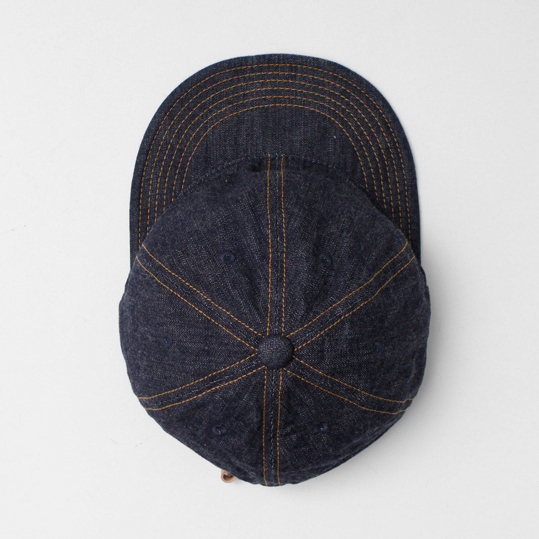 Gorra de ala larga de mezclilla de orillo SUPERIOR / 10 oz