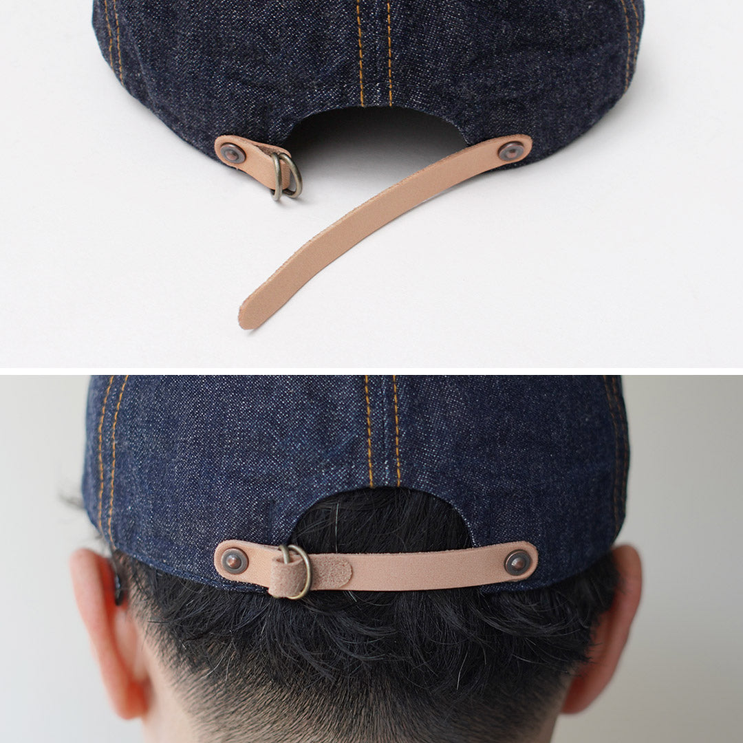 Gorra de ala larga de mezclilla de orillo SUPERIOR / 10 oz